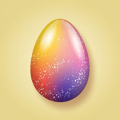 Colorful Sparkly Easter Egg