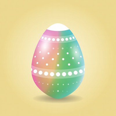 Colorful Decorated Easter Egg