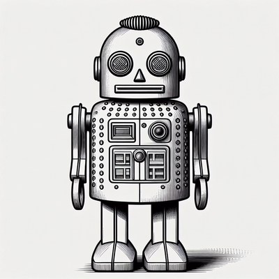 Vintage Robot Illustration