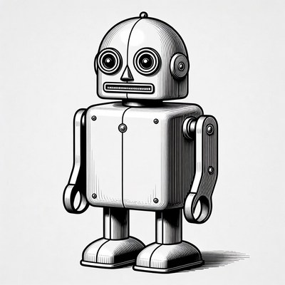 Vintage robot illustration