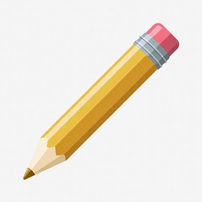 Yellow pencil with eraser