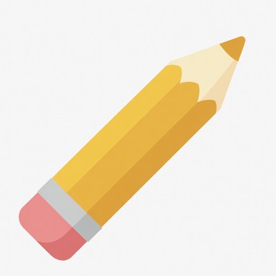 Yellow pencil with eraser