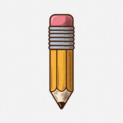 Yellow Pencil with Pink Eraser