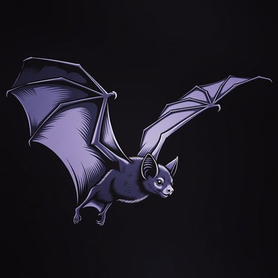 Flying Bat Illustration