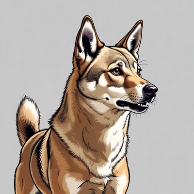 Shiba Inu dog profile view