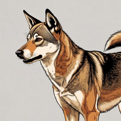 Czechoslovakian Wolfdog illustration