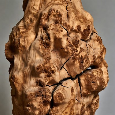 Twisted Olive Wood Sculpture