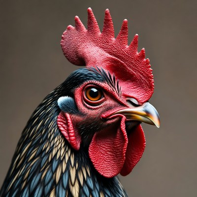 Closeup of colorful rooster