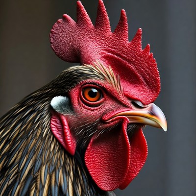 Close-up of rooster head