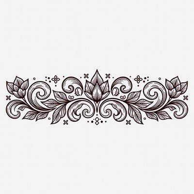 Ornate Floral Vector Border