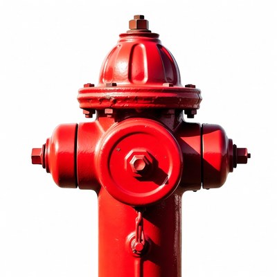 Red Fire Hydrant Isolated