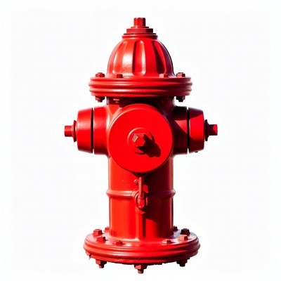 Red Fire Hydrant Isolated