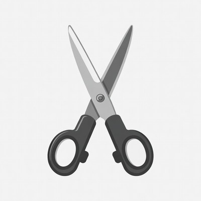 Open Scissors Illustration