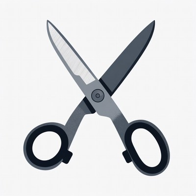 Crossed Scissors Illustration