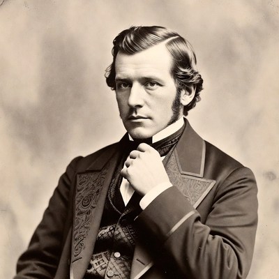 Victorian man in formal suit