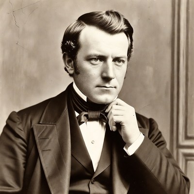 Victorian man in formal suit