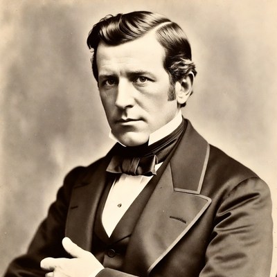 Victorian man in formal suit