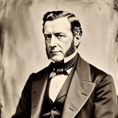 Victorian man in formal suit