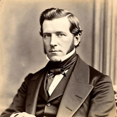 Victorian man in formal suit