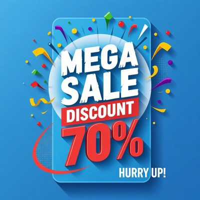 70% Mega Sale Discount Banner