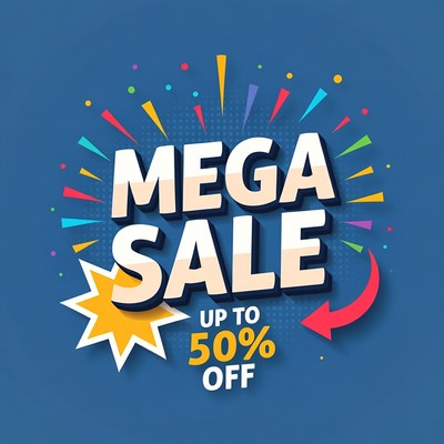 Mega Sale Up to 50% Off