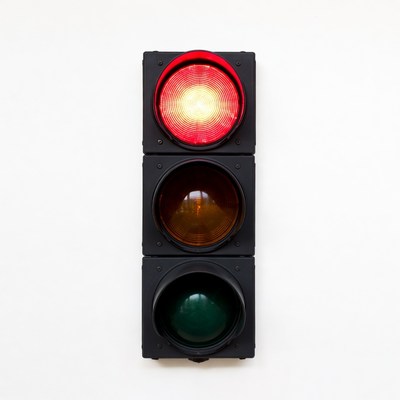 Traffic Light on White Background