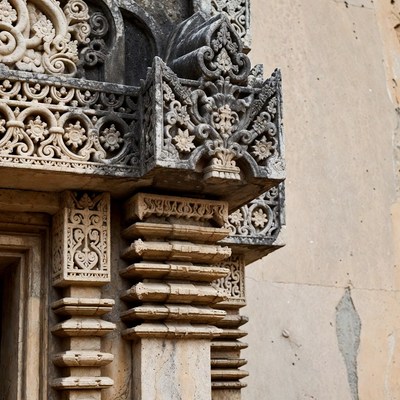 Intricate Indian Temple Carved Stonework