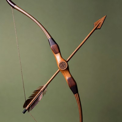 Wooden Recurve Bow with Arrow