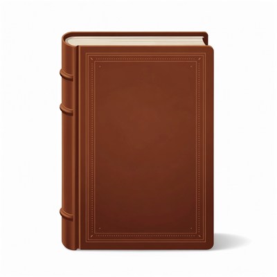Brown Leather Book Illustration