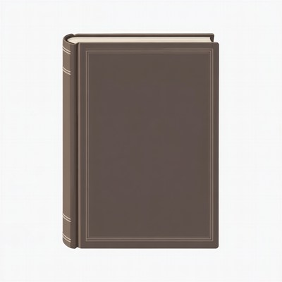 Brown hardcover book illustration