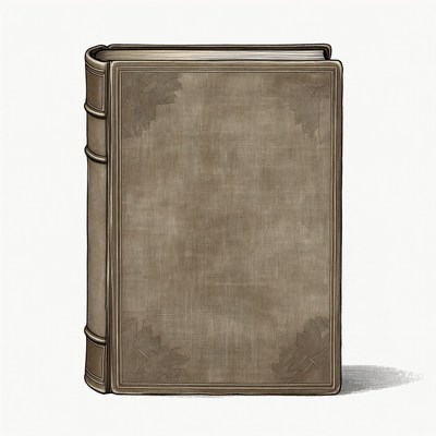 Vintage Leather Book Illustration