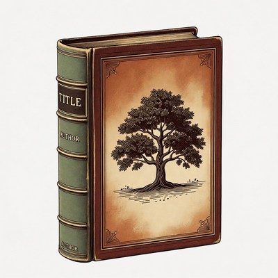 Book Cover with Tree Illustration