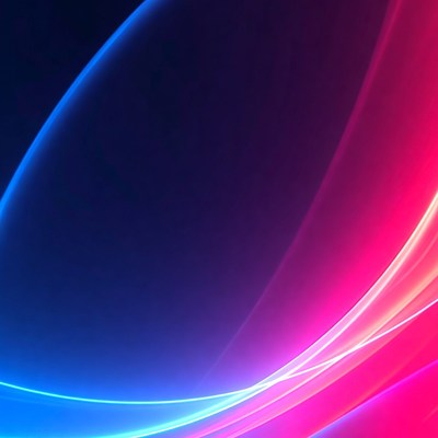 Abstract Blue Pink Neon Curves