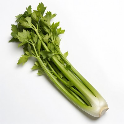 Fresh celery stalks isolated