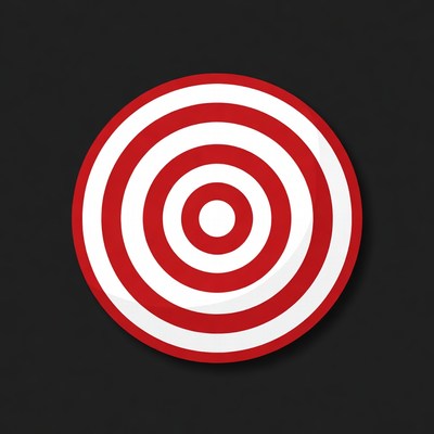Red and White Target Icon