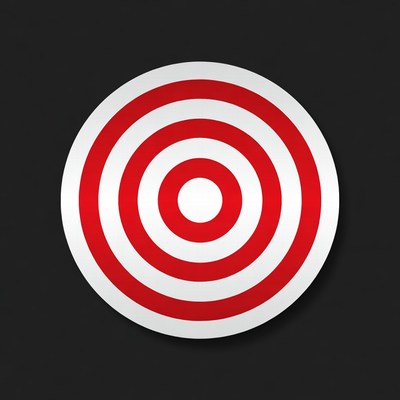 Red Target with White Circles