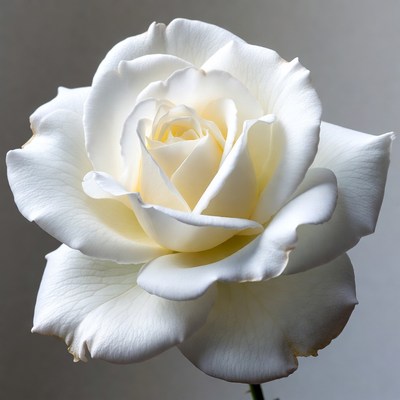 White Rose Blooming Closeup