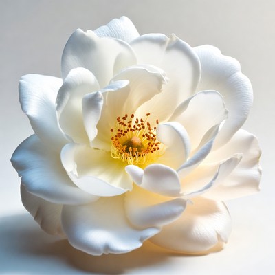 White Rose Flower Closeup