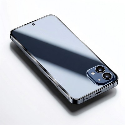 Blue iPhone 12 Smartphone Angled View