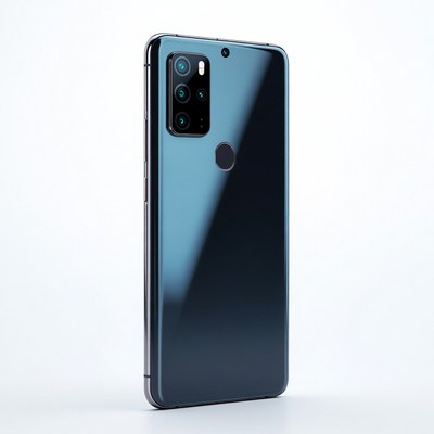 Blue Android Smartphone Rear View