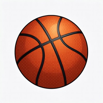 Orange basketball illustration