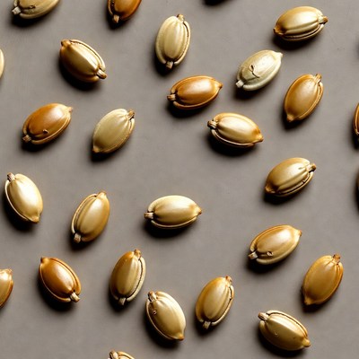 Soybeans on gray background