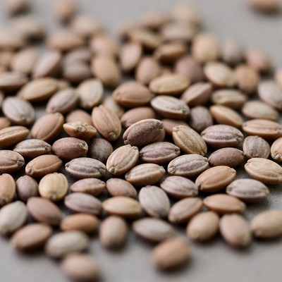 Heap of Brown Millet Seeds