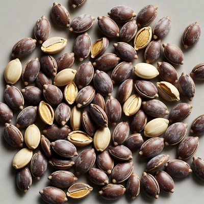 Pistachio nuts on gray background