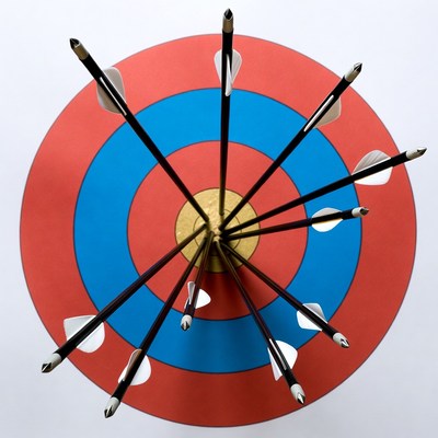 Arrows Stuck in Archery Target