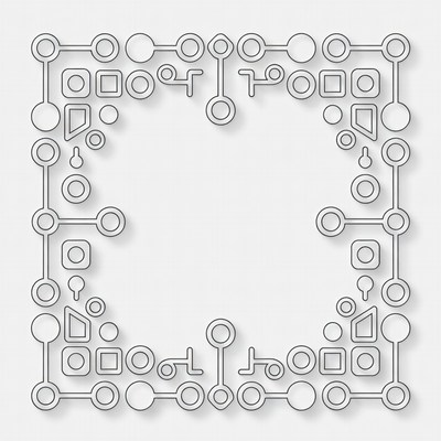 Geometric Abstract Border Design