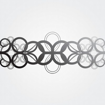 Abstract Gray Circle Border Design