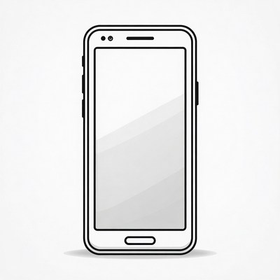 White Line Art Smartphone