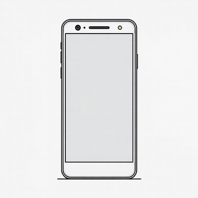 Line Art Smartphone Illustration