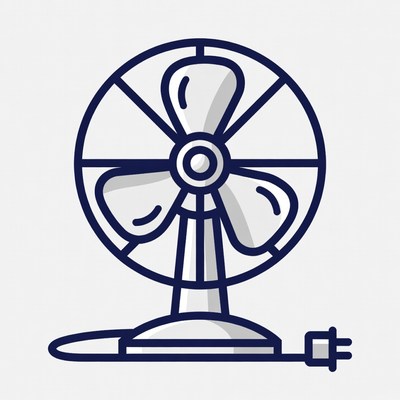 Electric Table Fan Illustration